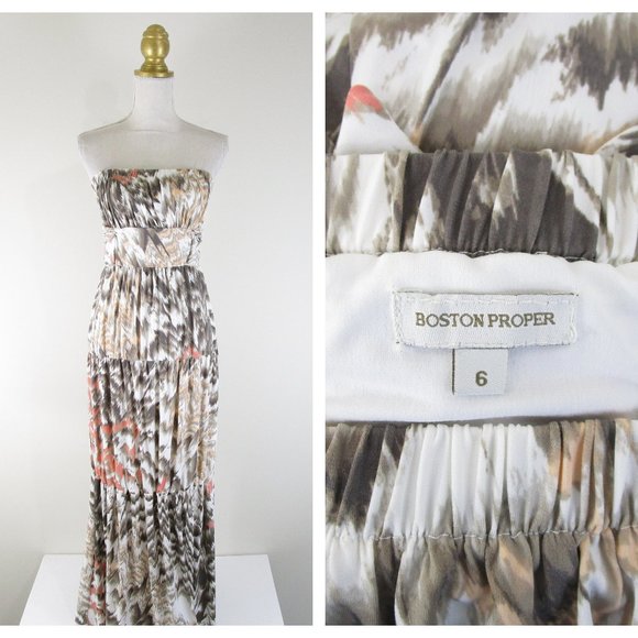 boho strapless maxi dress